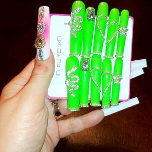 Beautiful Bling Glam Luxury Handmade Nails By Me